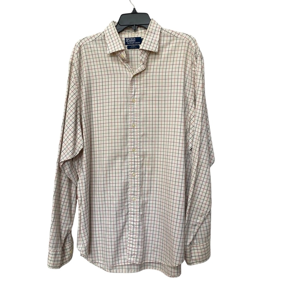 Ralph Lauren Polo Mens Regent Classic Fit Collared Button Down Shirt sz 17.5 XL
